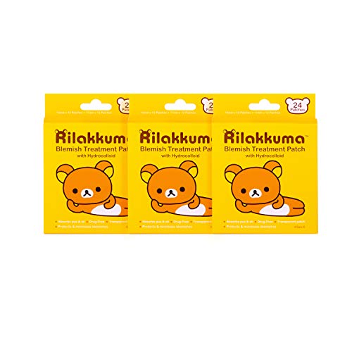 Rilakkuma - Blemish Treatment Patch | Reduce Inflammation and Redness on Face - Remove Puss and Oil (3 Pack - 24 Count Each)