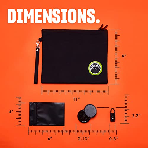 Upgraded 2023 Smell Proof Bag With Lock - Odor Proof Bag - Dog Tested Bags 11X9 - Smell Proof Container - Best Odor Proof Pouch Zipper On Top Smell Proof Case For Herbs Coffee Oils #TOP2