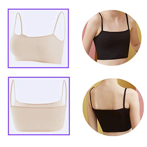 8 Pack Training Bra for Girls 10-12 Cotton Crop Cami Bralette Starter Bras3