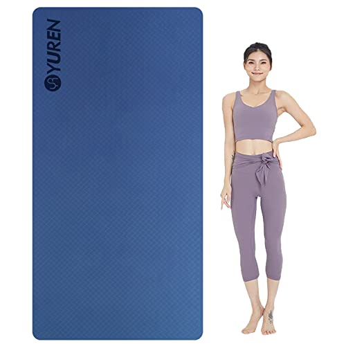 RYTMAT Esterilla Yoga Antideslizante TPE 195×90cm 10mm Gruesa Esterilla Fitness Ancho Colchoneta para Gimnasia Yoga Pilates Deporte