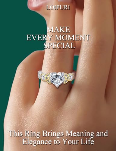 2CT Moissanite Engagement Ring for Women, D Color VVS1, Heart Shaped Celtic Knot, 925 Sterling Silver Wedding Anniversary Valentines Promise Gift for Her4