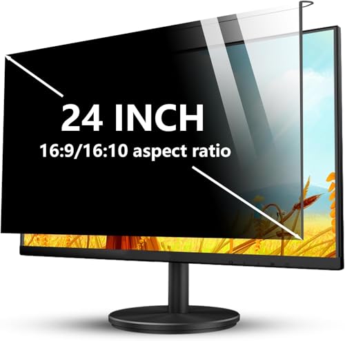 TBLOTYD Laptop Privacy Screen, Computer Screen Security Filter, Acrylic Anti Scratch Protective Film, Hanging Frame, 24 Inches, for Hospital,24