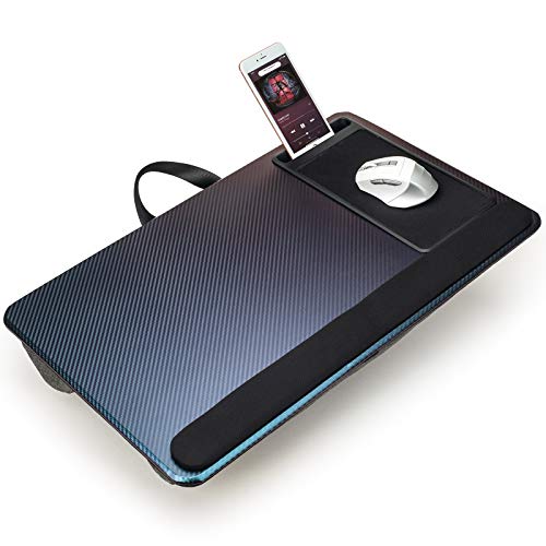 Lap Desk for Laptop, Home Office Laptop Desk for Bed Couch with Mouse Pad, Wrist Rest and Phone Holder - Fits Up to 17 Inch Laptops - Blue-Purple