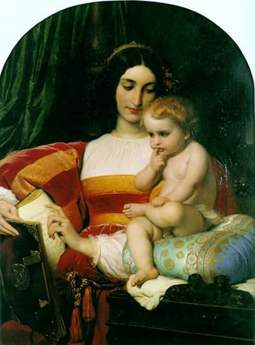 Posters et art Paul Delaroche tableau vintage de salon 60x90cm