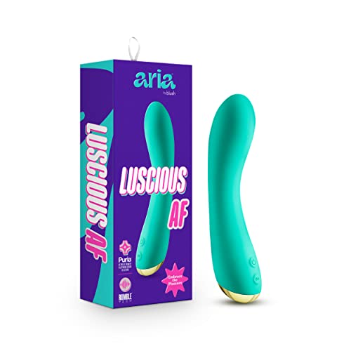 Blush Novelties Aria Luscious AF Silicone Vibrator - RumbleTech Rumbly 10 Vibration Settings - Magna Charge Magnetic Rechargeable - IPX7 Waterproof and Easy to Clean - Sex Toy for Him Her Couples