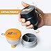 Fitshot Protein Powder Funnel– Supplement Funnel with Keychain 4pack, Water Bottle Funnels, BPA Free, 2 in 1,Portable 120ml with Pillbox,Pre Workout Protein Powder Container to go