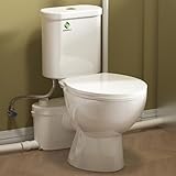 SUPERFLO 750W Macerating Toilet System Powerful Macerator Toilet Pump with 4 Water Inlets for Toilets, Sink & Shower, Upflush Toilet for Basement, Garage & Small Bathrooms - Easy Installation