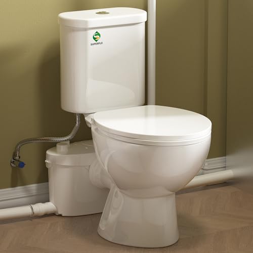 Image of SUPERFLO 750W Macerating Toilet System Powerful Macerator Toilet Pump