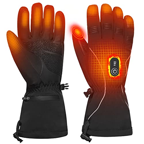 7.4V 2200MAH Heated Gloves - Rechargeable Battery Electric Heated Men Women's Gloves,Waterproof Warming Gloves Snow Winter Outdoor Cycling, Motorcycle, Hiking and Skiing.