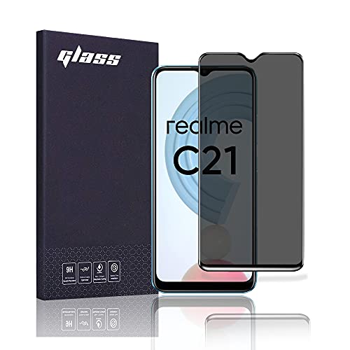 FiiMoo Privacy Pellicola Protettiva Compatible con Realme C21, [Copertura 3D completa] [Case Friendly] Privacy Protezione dello schermo per la Anti-Spia con Realme C21