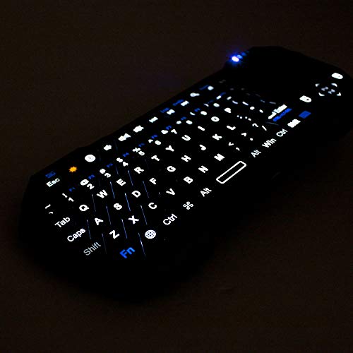 Fosmon Mini Bluetooth Keyboard (Qwerty Keypad), Wireless Portable Lightweight With Built-In Touchpad, Compatible With Apple Tv, Ps4, Htpc/Iptvvr Glasses, Smartphones And More #TOP5
