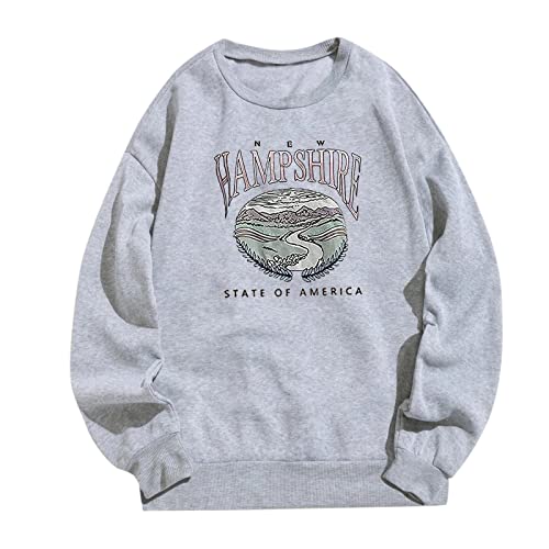 Sweat imprimé pour femme au style quotidien et coupe longue confortable