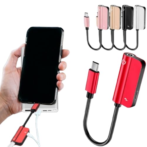JUJUGEN yVX^ClCz 񍇈 USB Type C to 3.5mm CzϊA_v^[ 2in1 ډ ϋvP[u A~ ^CvCCzϊP[u [dȂgpł L݊ xȂǂ̓Ă (#03