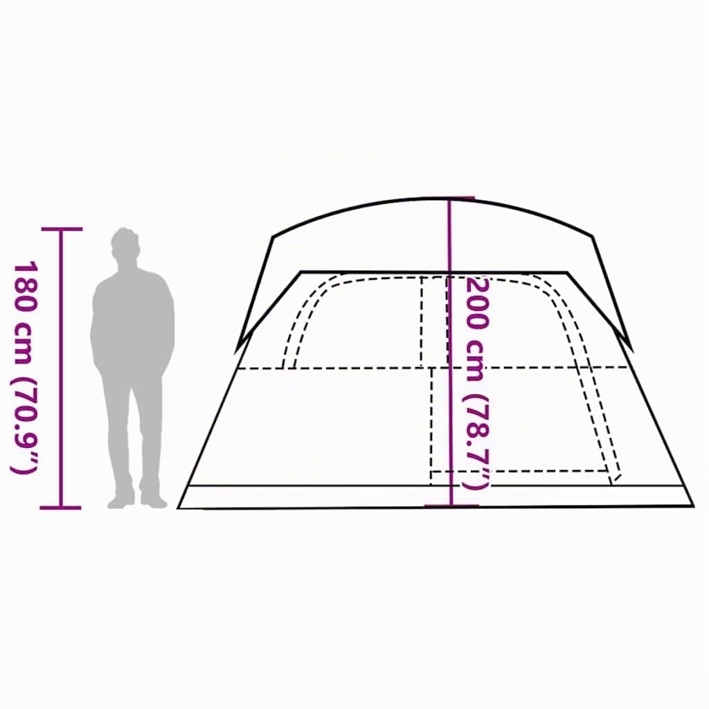 vidaXL Tente de Cabine familiale 6 Personnes Bleu imperméable, Tente, Tente de Jardin, abri extérieur, Tente de Camping, abri de Camping