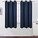 Lemomo Navy Blue Blackout Curtains 42 x 63 Inch Length/Set of 2 Curtain Panels/Thermal Insulated Room Darkening Blackout Curtains for Bedroom