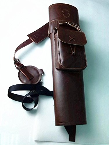 GPP® Traditional Back Brown Synthetic Leather Arrow Quiver