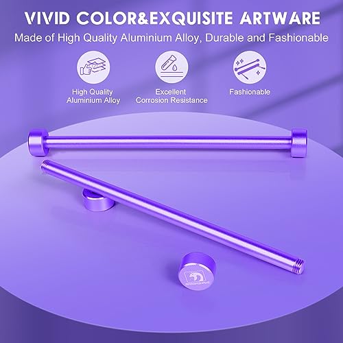MAMBASNAKE Custom Zwinięty Kabel Klawiatury i Aviator Cable Winder Set - Metal Weight Bar Stały Pręt do Kabla Spiralny + Pleciony Kabel USB C z 24K Złotem Aviator do Klawiatury do Gier - Róża Czerwony