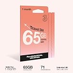 Three 30 Day Travel Sim, Unlimited Voice with 65GB Data Roaming