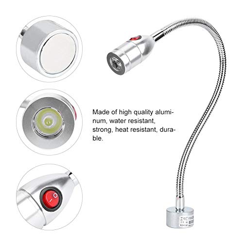 Chiciris 3W Flexible Gooseneck Lamp, Led Desk Lamp, Home Sewing Machine Light With Magnetic Base, Flexible Gooseneck Eye Protection Work Lamp For Machine Tools Workbench Reading Lamp #TOP2