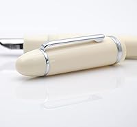 Vista 7 de Pluma estilográfica JINHAO X159 (Plumín F 0.5mm, blanco marfil con clip plateado)
