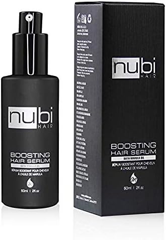 Nubi Anti Frizz Hair Serum - Marula Hair Serum for Dry Hair - Smoothing Serum for Hair Shine - Hair Repair Serum with Vitamin E, Aloe Vera - 2 Fl Oz