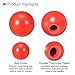 CoCud Thermoset Ball Knobs, M12 Female Thread 40mm Diameter, Plastic Metric Hand Screw Grip Red - (Applications: for Lathe Machinery Lever Handle), 2-Pieces