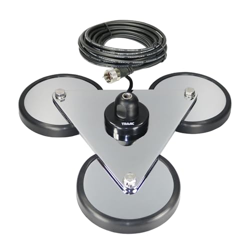 Tram-Browning 2692 5-in. Tri-Magnet CB Antenna Mount with Rubber Boots and 18-Ft. RG58A/U Coaxial Cable