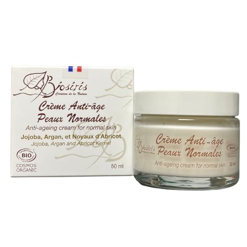 Biosiris-Crème visage anti-âge peaux normales Bio-Hydratante-Peaux sensibles-Pot 50ml-99% origine naturelle