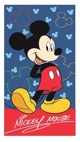 Aymax Toalla de playa para niños, toalla de playa, toalla de ducha, toalla de baño, 70 x 140 cm, microfibra para niños y niñas (Mickey)