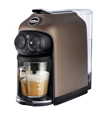 Lavazza, A Modo Mio Deséa Coffee Capsule Machine, Compatible with A Modo Mio Coffee Pods, Touch Interface, Sound Alerts, Automatic Shut-Off, Dishwasher-Safe Components, 1500W, 220-240V, Walnut