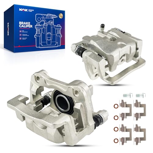 Image of KAX Rear Brake Caliper Assembly with Bracket Compatible for Honda Pilot 2003 2004 2005 2006 2007 2008, Acura MDX 2001 2002 2003 2004 2005 2006, 19B2675+19B2674, Rear Left and Right Side 2-PC