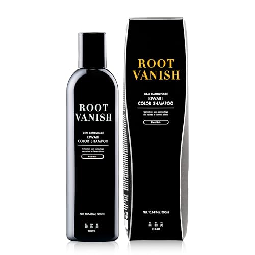 KIWABI Hair Color Shampoo for Gray Coverage – Gradual, All Natural Hair Dye Shampoo for Women & Men – Hydrating, Sulfate-Free, Ammonia-Free, Vegan Scalp Care with 31 Botanicals