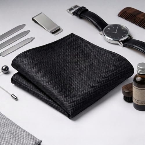 Image of Men's Necktie Gift Set with Wooden Box | Premium Tie, Pocket Square, Cufflinks & Lapel Pin | Elegant Formal Accessories Gift for Men