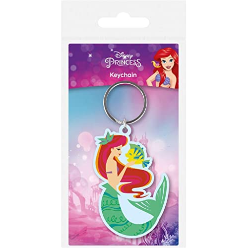 The Little Mermaid Ariel & Flounder Keychain (One Size) (Green/Red)