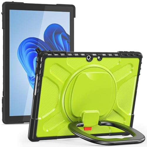 Coque Microsoft Surface Pro 5 jaune-vert étui rigide silicone support