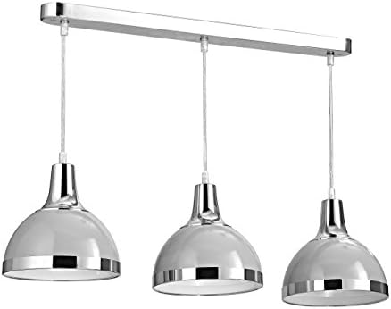 Premier Housewares E27 Edison Screw 40 W 3 Ceiling Light Shade Ceiling Lights Flint Grey Pendant Lighting Ceiling Pendant H110xW68xD18
