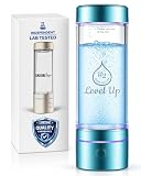 LevelUpWay Hydrogen Water Bottle Generator, 2640 PPB Lab Tested Hydrogen Water Maker, Dual Chamber SPE/PEM Technology, Portable Rechargeable Hydrogen Rich Water Bottle