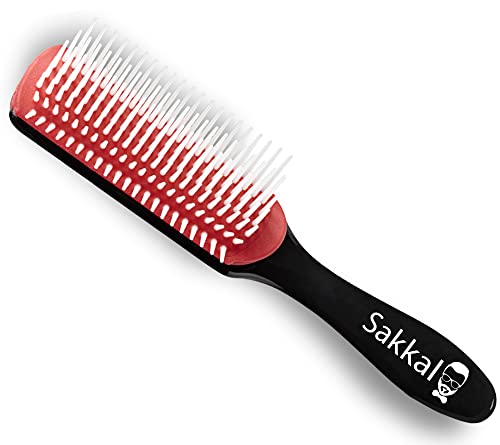 Brosse à Cheveux pour boucles SAKKAL Longs, Epais, Fins, Frisés Et Emmêlés Outils de Coiffure...