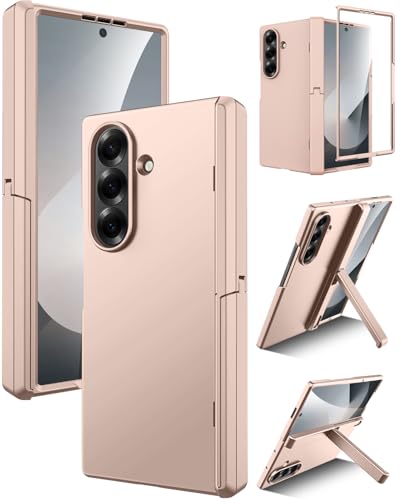 Coque Samsung Z Fold 7 dorée ultra fine style luxe avec béquille intégrée