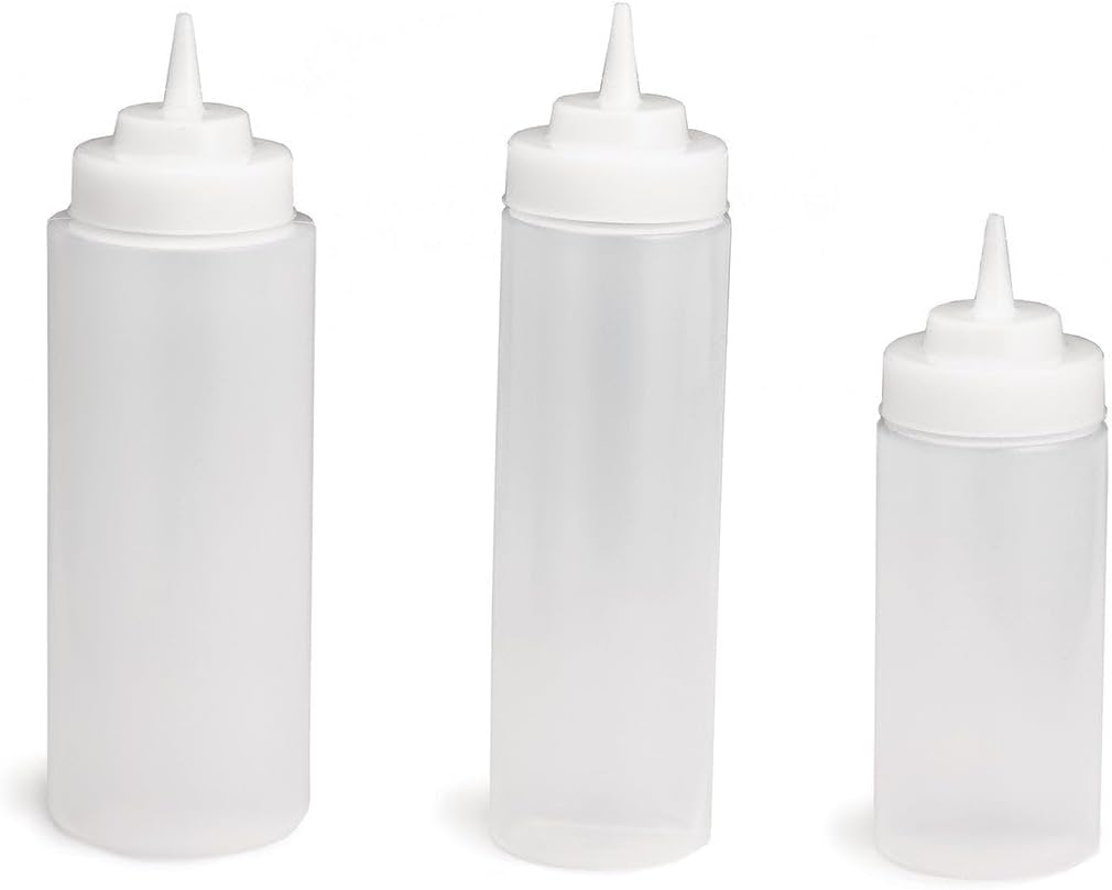 Tablecraft 16 Oz Natural Wide Mouth Squeeze Dispenser (11663C) 12/Box