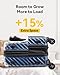 LUGGEX Luggage with Spinner Wheels, Polycarbonate Expandable Hard Shell Suitcase, Carry On 20 Inch, Black
