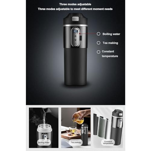 Tetera eléctrica para auto 500 ml ZJchao negra miniatura 2