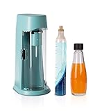 Levivo Machine à soda avec bouteille en verre de 0,6l et bouteille de CO2 de 60l, jus gaz...