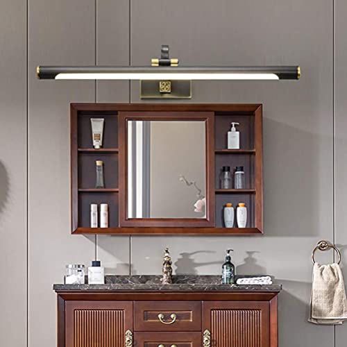 Lampe de miroir de salle de bain LED vintage noire étanche pour coiffeuse