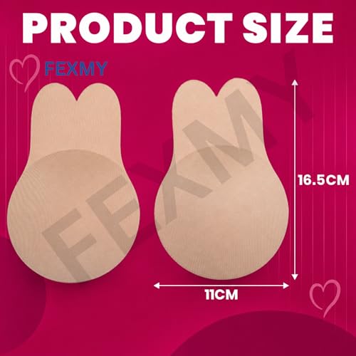 Image of Women's & Girl's Strapless Push Up Wire Free Stick On Invisible Bra, Sticky Liftup Silicone, Stick on Bra for Backless Dress Free Size B Cup