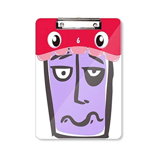 Porte-bloc motif visage souriant abstrait A4 pour fournitures