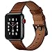 CINORS Leather Band Compatible with Apple Watch Vintage Classical Bands Dark Brown Replacement Strap for iWatch Series 8 7 41mm Series 6 5 4 3 2 1 SE Nike Space Black Grey 38mm 40mm Men Women, Brown