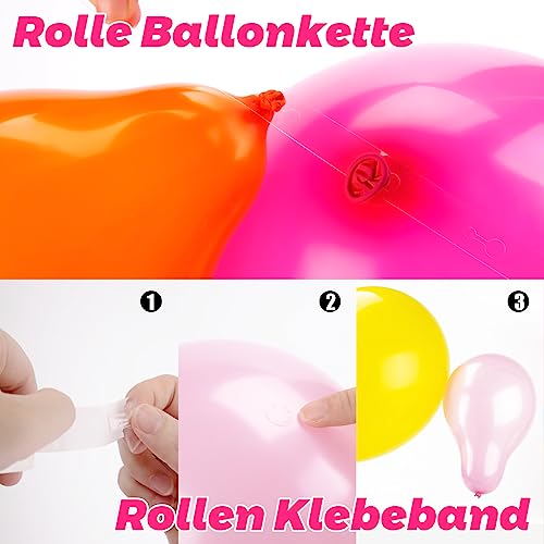 image for MCPINKY 112PCS Balloon Garland Kit, Rainbow Balloon Arch Colorful Part