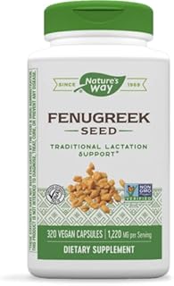 Nature's Way Fenugreek Seed, Promotes Healthy Lactation*, Non-GMO Project Verified, Vegan, 320 Capsules