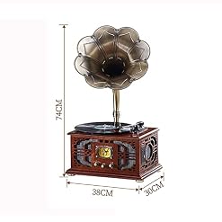 Tourne-Disque rétro, Tourne-Disque Gramophone, Gramophone phonographe Vintage avec Corne de cuivre, Tourne-Disque Vinyle… - Les Beatles, Paul McCartney, John Lennon, RIngo Starr, George Harrison Tourne-Disque rétro, Tourne-Disque Gramophone, Gramophone phonographe Vintage avec Corne de cuivre, Tourne-Disque Vinyle… – Image 2